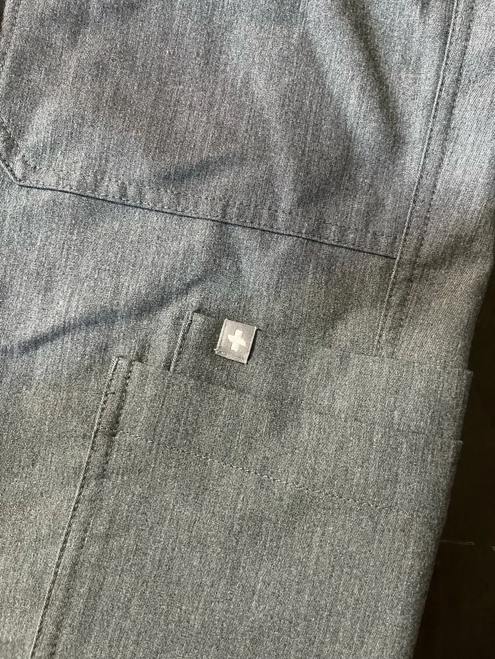 Figs Cairo Cargo Straight Leg Scrub Pants, Technical Collection, Grey, Sz XL